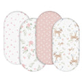 Gllquen Baby Bassinet Sheets 4 Pack, Breathable Cozy Fitted Mattress Sheet by GLLQUENBABY