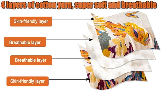 MSGKV Boho Throw Blanket 60''x80'', 100% Cotton Blankets - Image 6