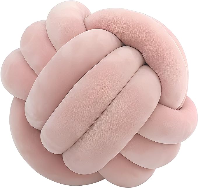 Knot Ball Pillows, Round Throw Pillow Cushion Home Decoration Soft Plush Pillow by KEBAIHUA