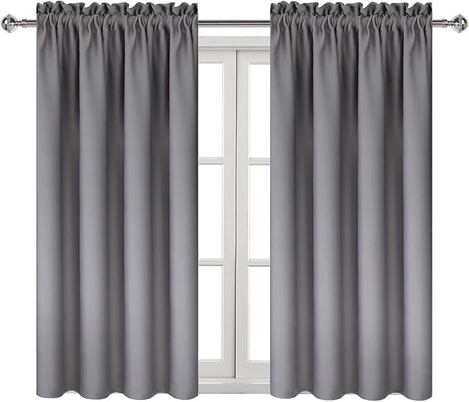 DWCN Grey Blackout Curtains for Bedroom – Rod Pocket Thermal Insulated Energy - Image 9