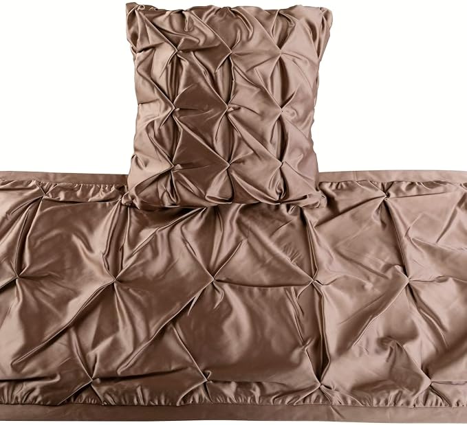 The HomeCentric Beige Bed Runner, Full Size 68"x18" Decorative Bed Runner - Image 2