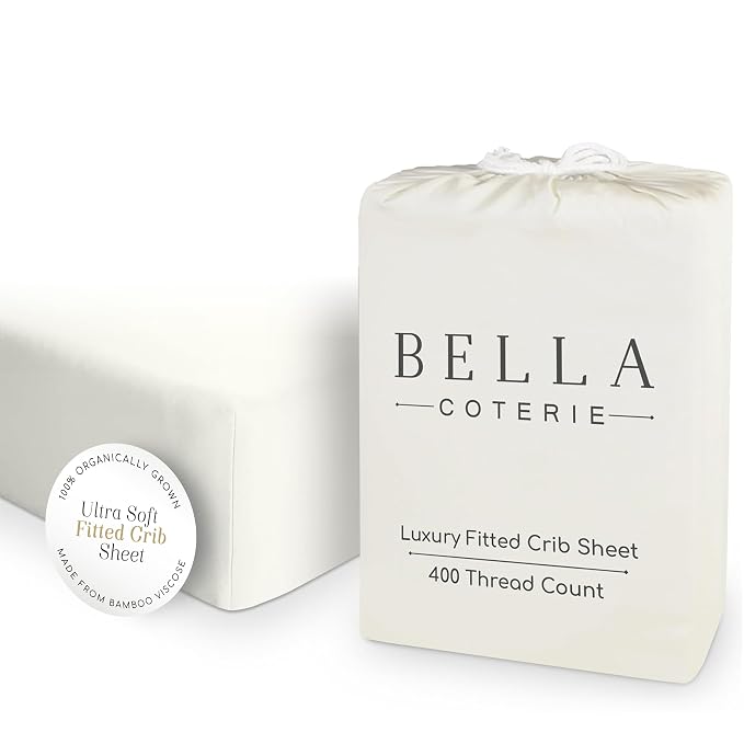 Bella Coterie Luxury Bamboo Viscose Crib Sheet | Organically Grown | Ultra Soft by BC