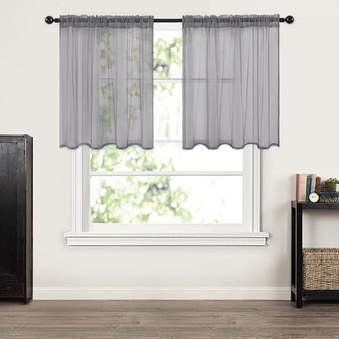 MIULEE Short Sheer Curtains 30 Inch Length - Image 6