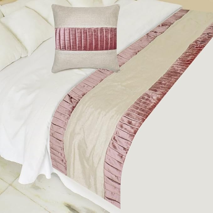 The HomeCentric King/Queen/Twin Purple Luxury King 90"x18" Bed Runner by TheHomeCentric