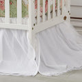 Brandream Crib Bed Skirt for Baby Girls Boys White Lace Tulle Ballerina Girls by Brandream