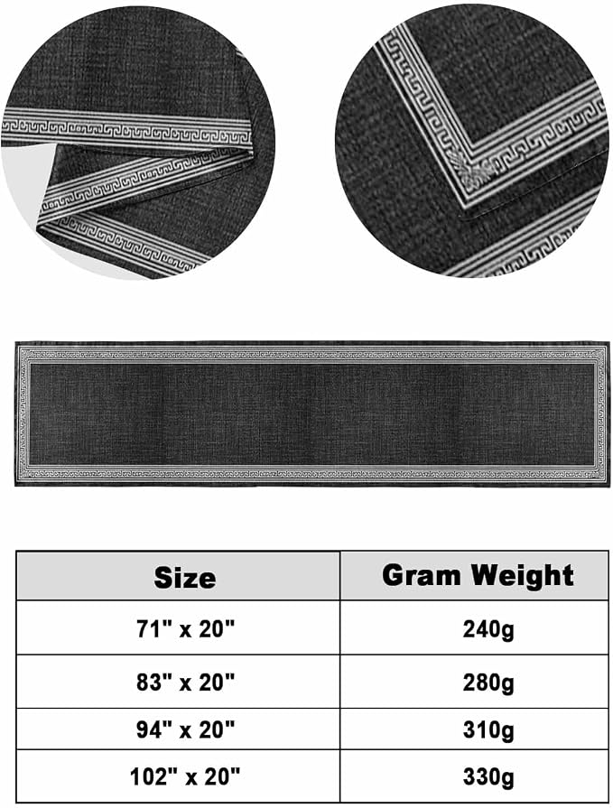 Greece Key Design Black White Bed Runners - Image 6