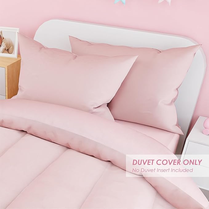 SANDJEST Pink Duvet Cover Sets Twin Size - Image 5