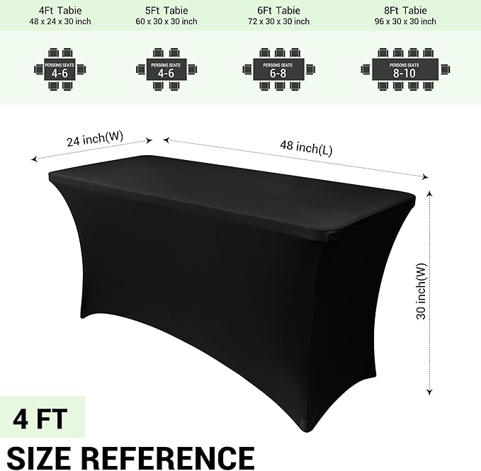 Obstal 6 Pack Stretch Spandex Table Covers - Image 4