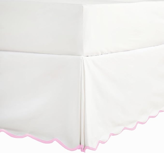 HIG Off-White Chic Twin XL Bed Skirt by HIG