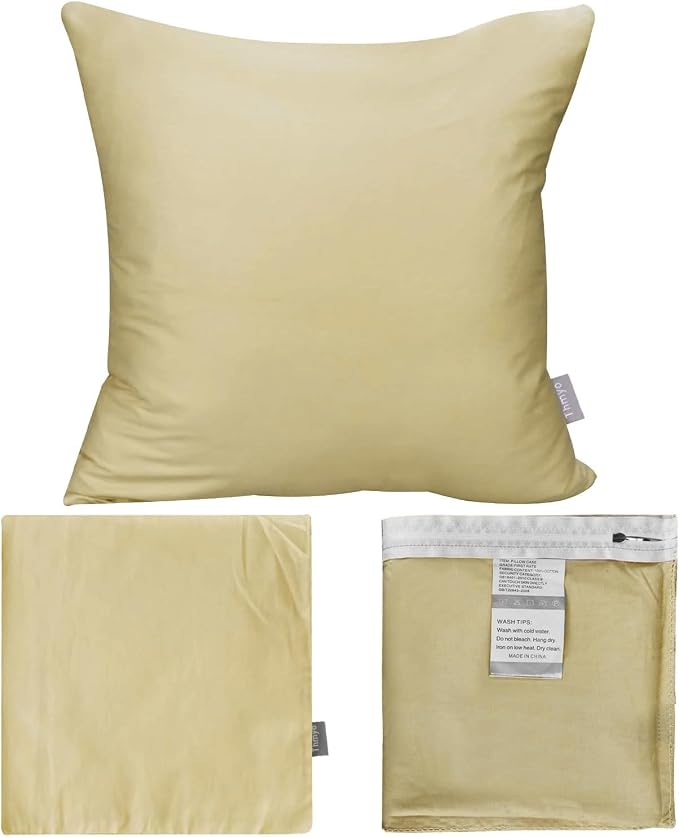 4-Pack 100% Cotton Comfortable Solid Decorative Throw Pillow Case, Thmyo Square - Image 6