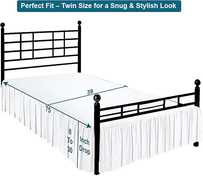 Shreem Linen Ruffled Bed Skirt - Image 5