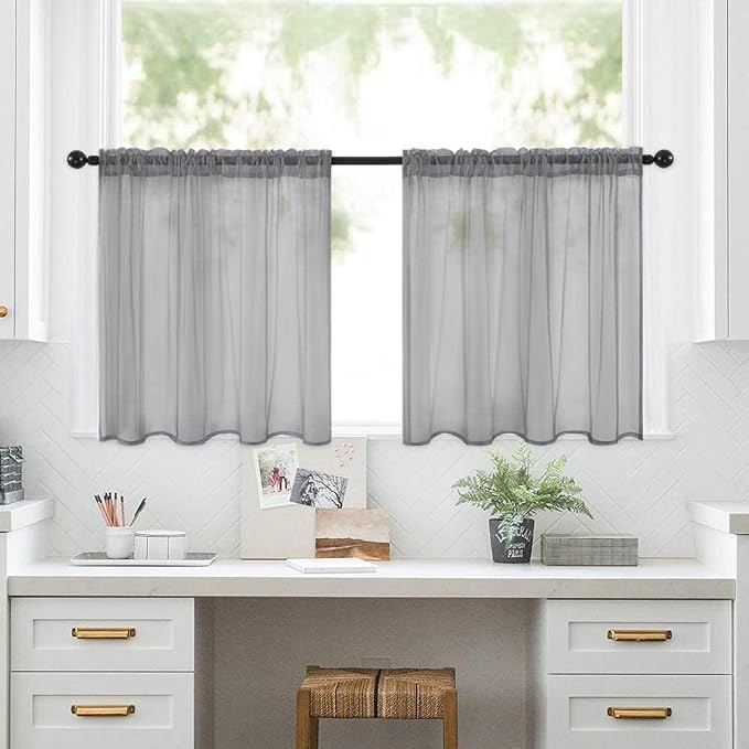 MIULEE Short Sheer Curtains 30 Inch Length - Image 7
