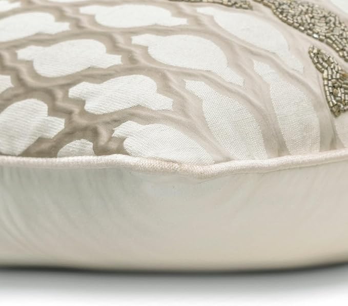 The HomeCentric King/Queen/Twin Ivory Decorative Queen 74"x18" Bed Runner - Image 6