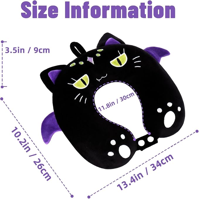 Niuniu Daddy Black Cat Kids Neck Travel Pillow - Image 3