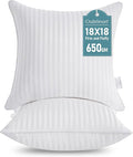 Oubonun 18 x 18 Throw Pillow Inserts, Firm and Fluffy Decorative Square Pillows by Oubonun