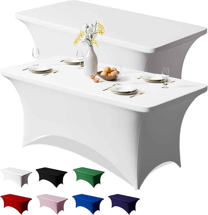 Trlyc 2 Pack 6FT Spandex Table Cloth by TRLYC