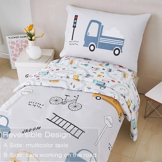 PERFEMET 4 Pcs Toddler Bedding Set - Image 3