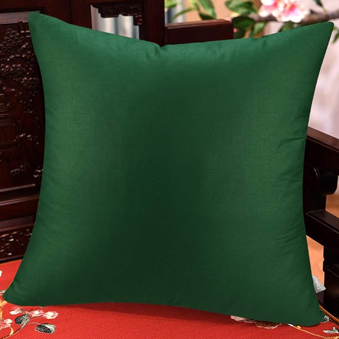 Thmyo 4-Pack 100% Cotton Comfortable Solid Decorative Throw Pillow Case Square - Image 3