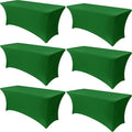Obstal 6 Pack Stretch Spandex Green Table Covers by Obstal