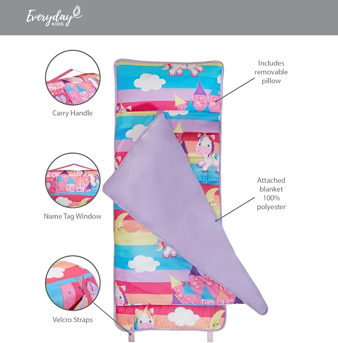 EVERYDAY KIDS Nap Mat with Removable Pillow - Image 7