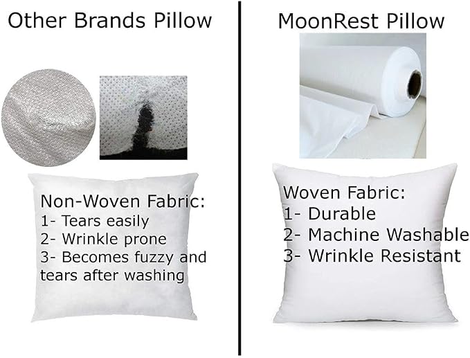 MoonRest® 20x20 Inch Synthetic Down Alternative Square Pillow Insert Form - Image 9