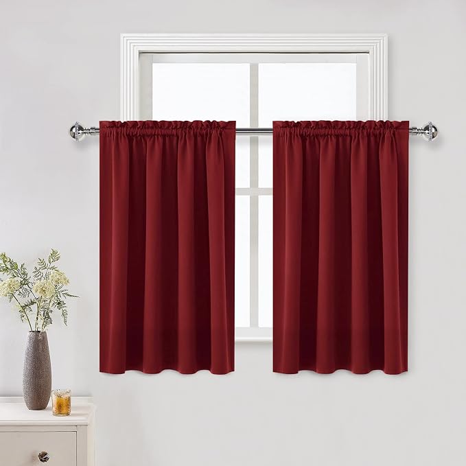 DWCN Burgundy Blackout Curtains by DWCN