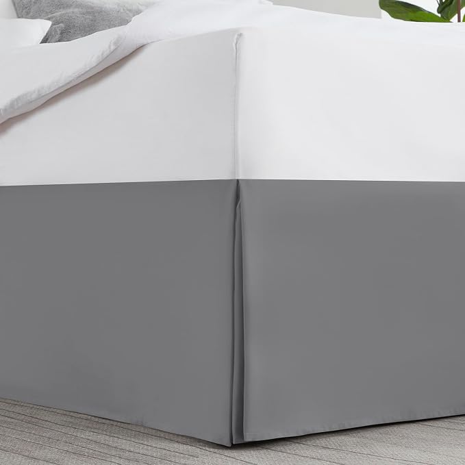 Nestl Grey Blue Bed Skirt Cal King Size - Image 2