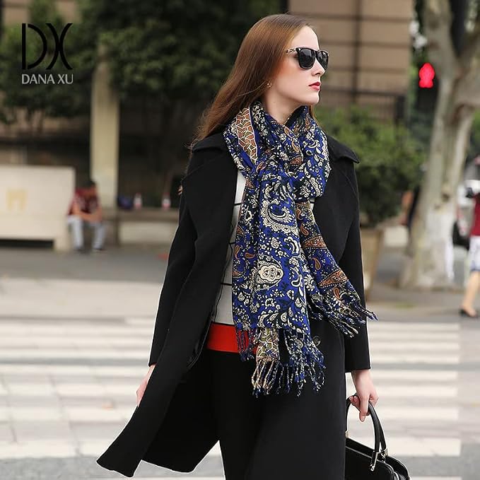 DANA XU 100% Merino Wool Pashmina Shawl - Image 8