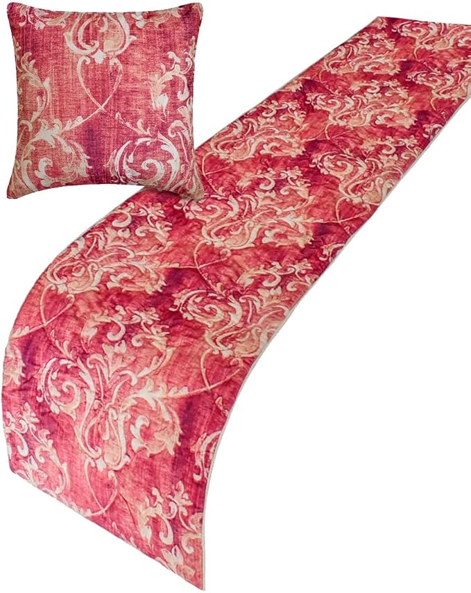 The HomeCentric King/Queen/Twin Pink Luxury Queen 74"x18" Bed Runner - Image 4