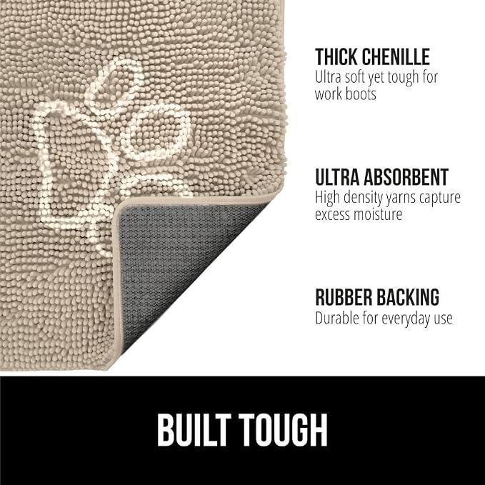 GORILLA GRIP SOAKSTOPPER Dog Door Mat, 36x24 Machine Washable Rug Absorbent - Image 3