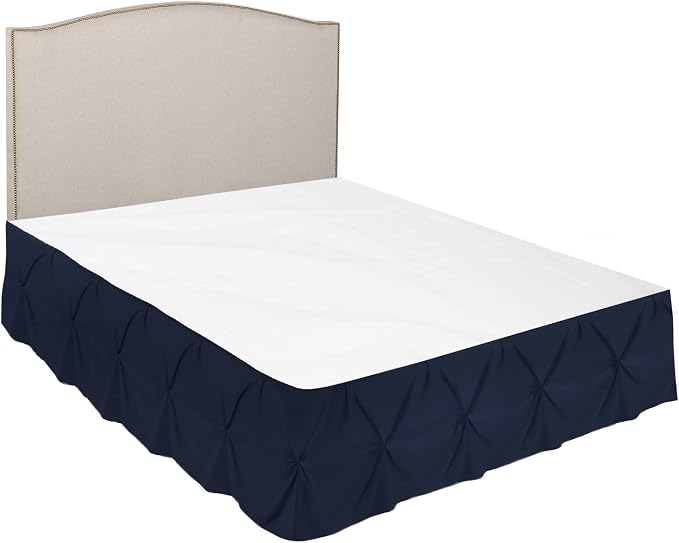 Nestl Navy Blue Twin Bed Skirt - Image 7