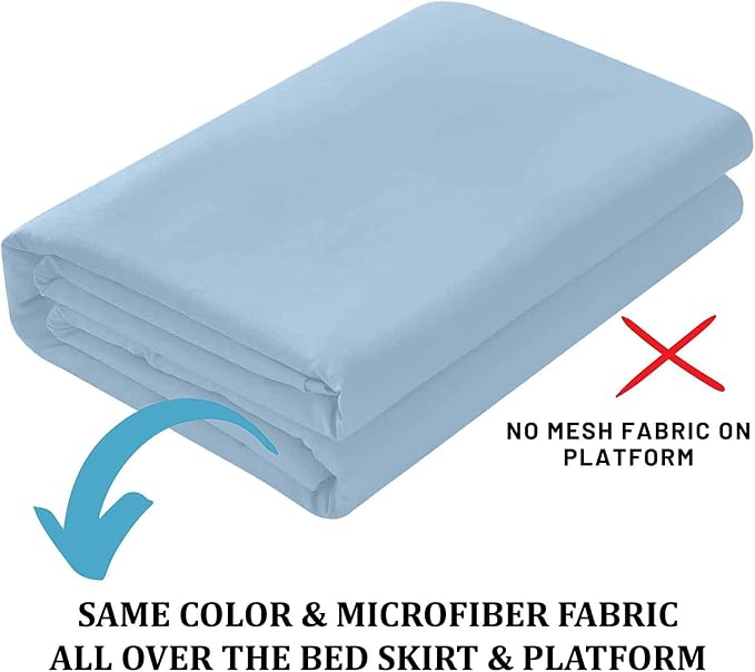 SKY BEDDINGS - Full Size Ruffled Bed Skirt - 16 Inch Drop Dust Ruffle Bed Skirt - Image 5