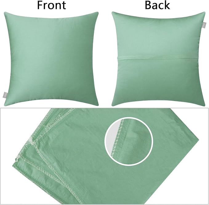 Thmyo 4-Pack 100% Cotton Comfortable Solid Decorative Throw Pillow Case - Image 7