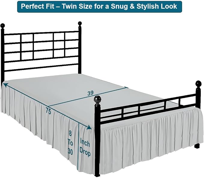 Shreem Linen Ruffled Bed Skirt - Image 6