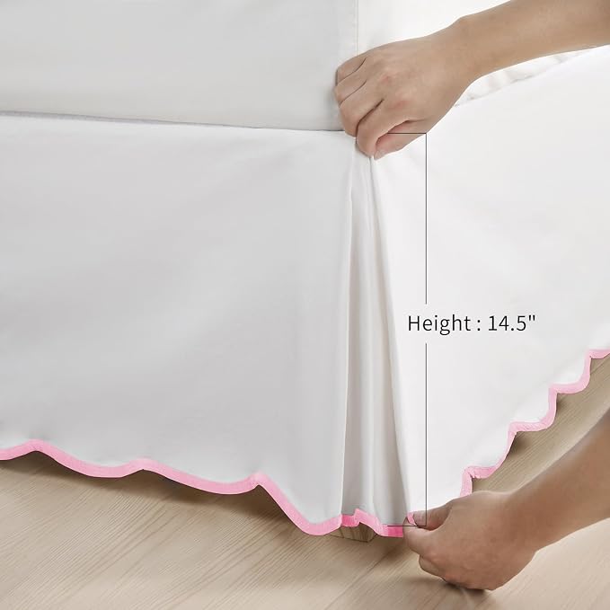HIG Off-White Chic Queen Bed Skirt - Image 4