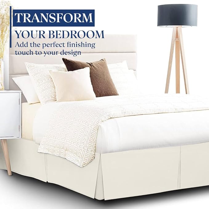 SKY BEDDINGS Luxury Pleated Full Bed Skirt - Image 2