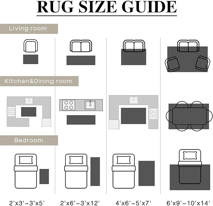 5x7 Vintage Area Rug Brown Washable Living Room Large Non Slip Carpet Bedroom - Image 9