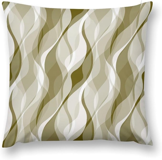 Light Green Throw Pillow Covers Abstract Ombre Light Green and Grey Striped by MYS+QiQi