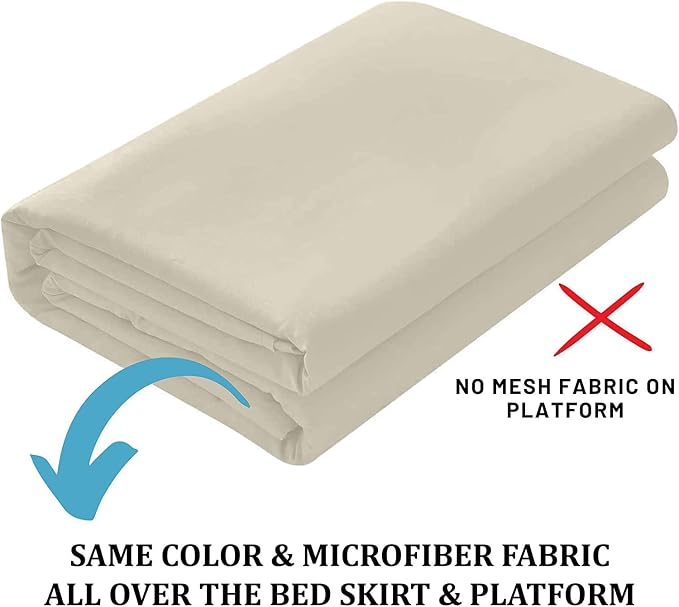 SKY BEDDINGS - Full Size Ruffled Bed Skirt - 18 Inch Drop Dust Ruffle Bed Skirt - Image 5