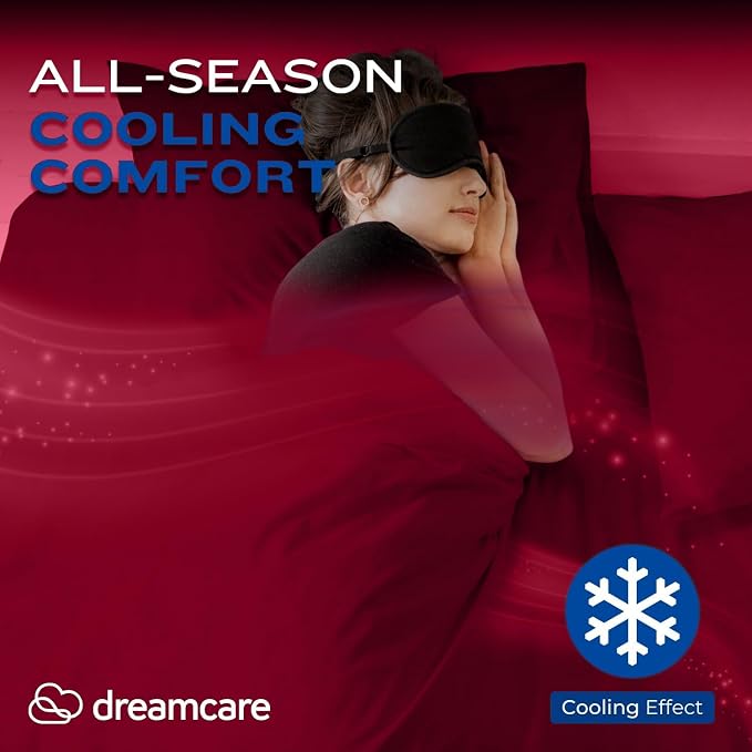 DREAMCARE Full Size Sheets – 4 pcs Cooling Sheets – up to 21” Deep Full Sheet - Image 7