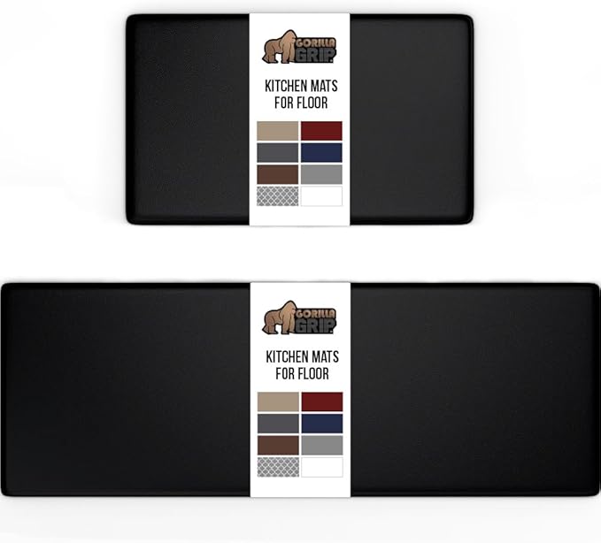 GORILLA GRIP 2 Pack Comfortable Cushioned Kitchen Mats by GorillaGrip