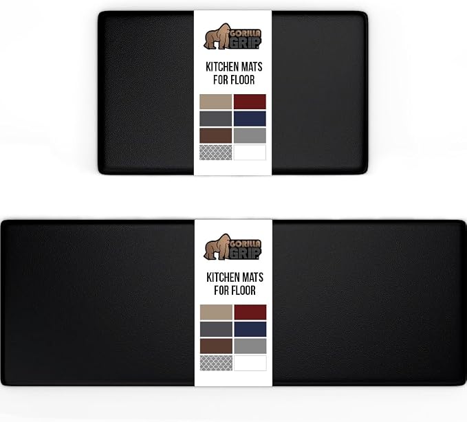 GORILLA GRIP 2 Pack Comfortable Cushioned Kitchen Mats by GorillaGrip
