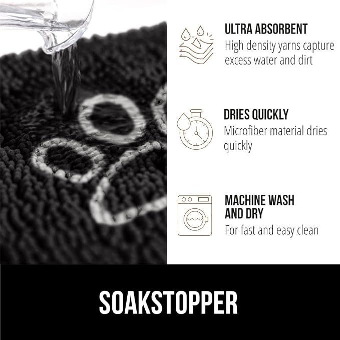GORILLA GRIP SOAKSTOPPER Dog Door Mat, 48x30 Machine Washable Rug Absorbent - Image 4