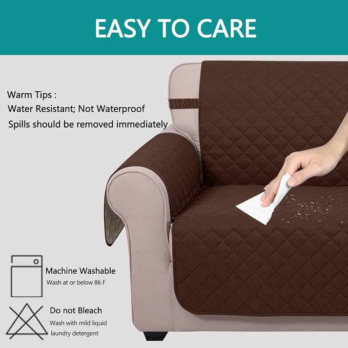 U-NICE HOME 4 Seater Sofa Cover 91 Inch Large Couch Covers - Image 5