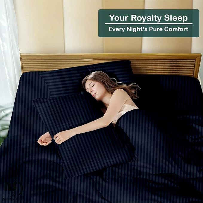 NON Sticky cotton Twin Size Sleeper Sofa Sheets, 4 Piece Egyptian Cotton Bed - Image 5