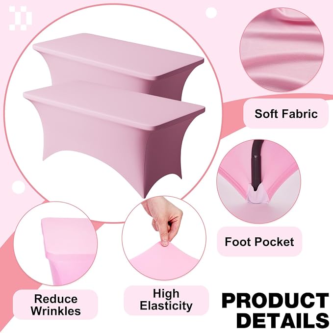 Trlyc 2 Pack 8FT Spandex Table Cloth - Image 3