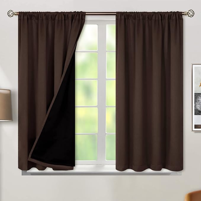 BGment Brown Blackout Curtains for Bedroom by BGment