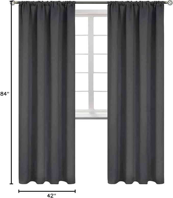 BGment Blackout Curtains for Bedroom 84 Inches Long 2 Panels Set - Image 8