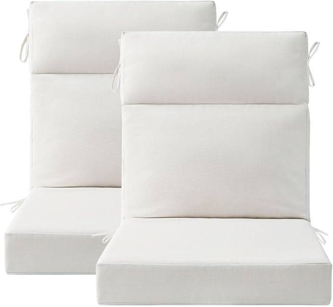 Outdoor High Back Chair Cushion Seat Pads, 44 x 21 Inch Water-Repellent & by Unimatta
