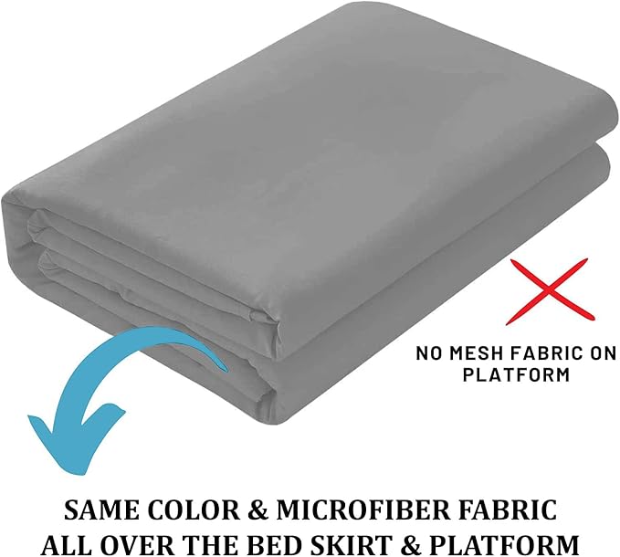 SKY BEDDINGS - Twin Size Ruffled Bed Skirt - 12 Inch Drop Dust Ruffle Bed Skirt - Image 5
